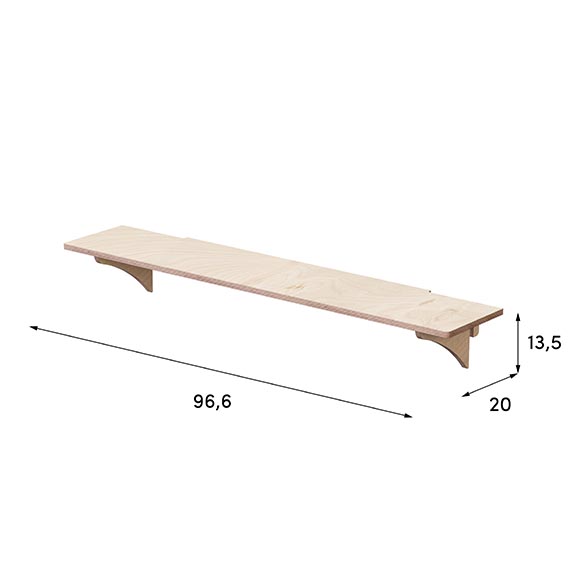 97x20 Cm Shelf for Wally Display Units - Image 2