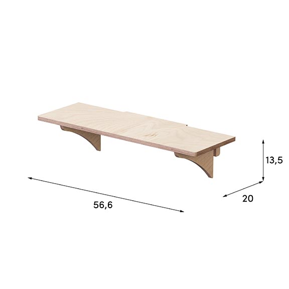 57 x 20 cm Shelf for Wally Display Units - Image 2